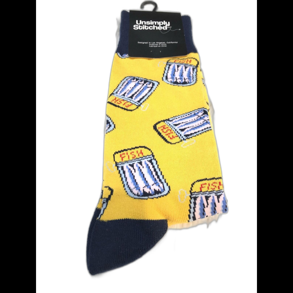 Unsimply Stitched Unisex Fish Crew Socks - (M 8-12, W 8-13)